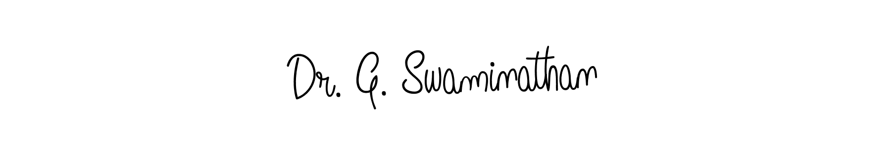 Create a beautiful signature design for name Dr. G. Swaminathan. With this signature (Angelique-Rose-font-FFP) fonts, you can make a handwritten signature for free. Dr. G. Swaminathan signature style 5 images and pictures png