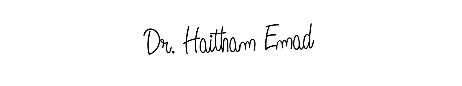 Create a beautiful signature design for name Dr. Haitham Emad. With this signature (Angelique-Rose-font-FFP) fonts, you can make a handwritten signature for free. Dr. Haitham Emad signature style 5 images and pictures png