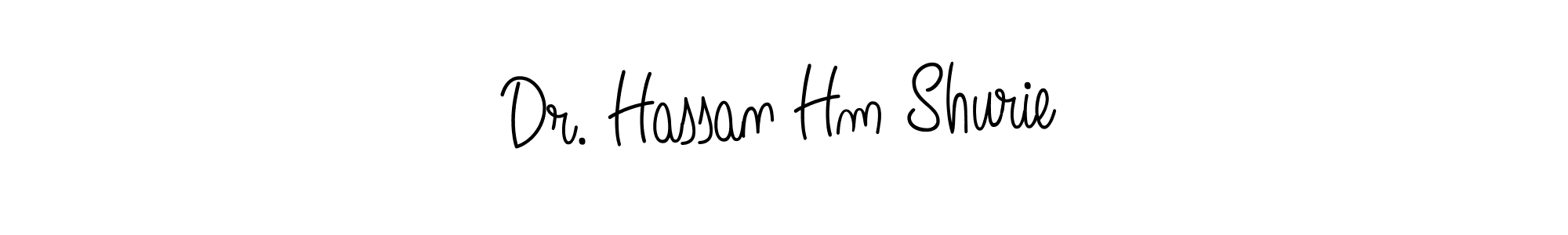 How to make Dr. Hassan Hm Shurie name signature. Use Angelique-Rose-font-FFP style for creating short signs online. This is the latest handwritten sign. Dr. Hassan Hm Shurie signature style 5 images and pictures png