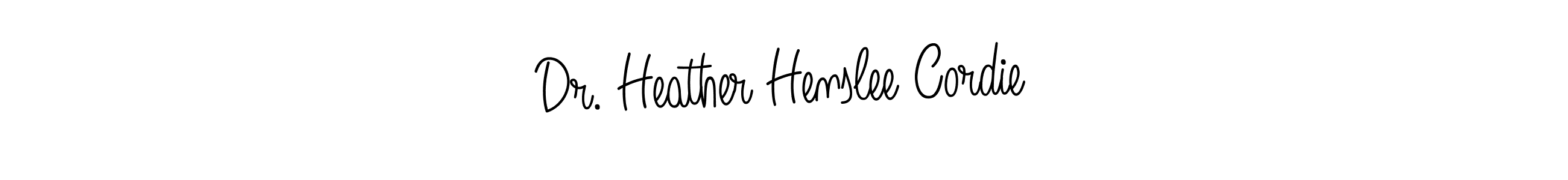 How to Draw Dr. Heather Henslee Cordie signature style? Angelique-Rose-font-FFP is a latest design signature styles for name Dr. Heather Henslee Cordie. Dr. Heather Henslee Cordie signature style 5 images and pictures png