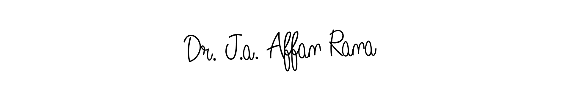 You should practise on your own different ways (Angelique-Rose-font-FFP) to write your name (Dr. J.a. Affan Rana) in signature. don't let someone else do it for you. Dr. J.a. Affan Rana signature style 5 images and pictures png