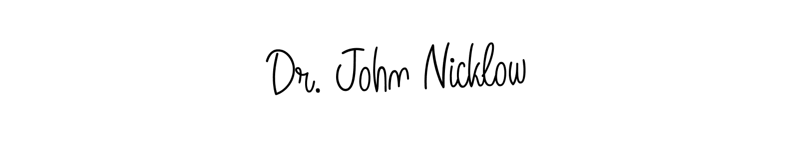 Create a beautiful signature design for name Dr. John Nicklow. With this signature (Angelique-Rose-font-FFP) fonts, you can make a handwritten signature for free. Dr. John Nicklow signature style 5 images and pictures png