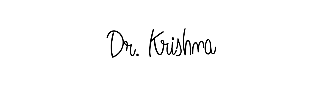 You should practise on your own different ways (Angelique-Rose-font-FFP) to write your name (Dr. Krishna) in signature. don't let someone else do it for you. Dr. Krishna signature style 5 images and pictures png