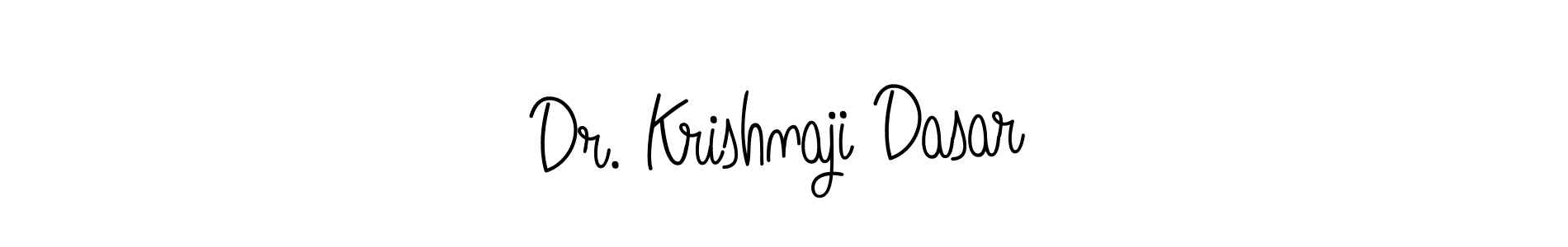 The best way (Angelique-Rose-font-FFP) to make a short signature is to pick only two or three words in your name. The name Dr. Krishnaji Dasar include a total of six letters. For converting this name. Dr. Krishnaji Dasar signature style 5 images and pictures png