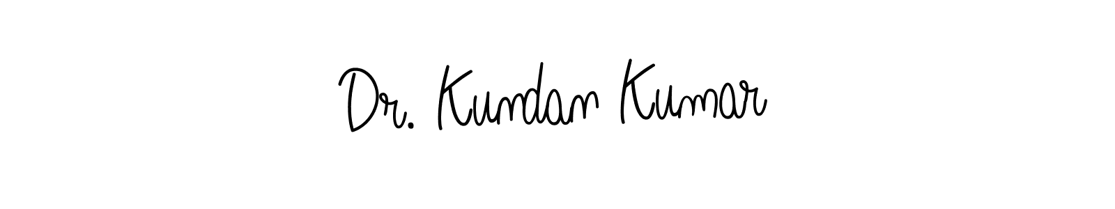 The best way (Angelique-Rose-font-FFP) to make a short signature is to pick only two or three words in your name. The name Dr. Kundan Kumar include a total of six letters. For converting this name. Dr. Kundan Kumar signature style 5 images and pictures png