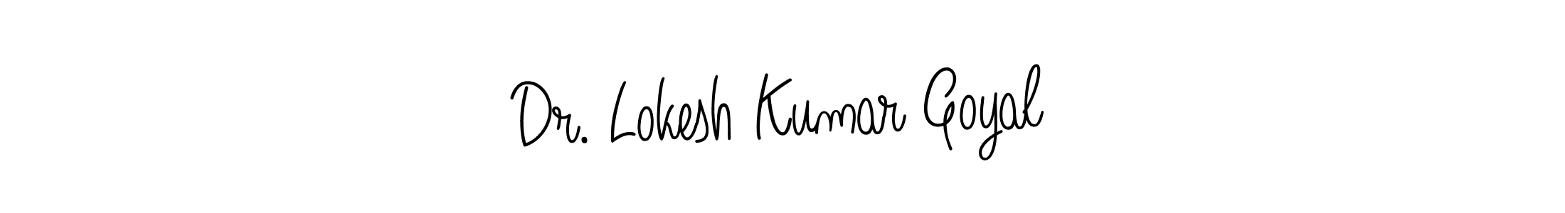 You should practise on your own different ways (Angelique-Rose-font-FFP) to write your name (Dr. Lokesh Kumar Goyal) in signature. don't let someone else do it for you. Dr. Lokesh Kumar Goyal signature style 5 images and pictures png