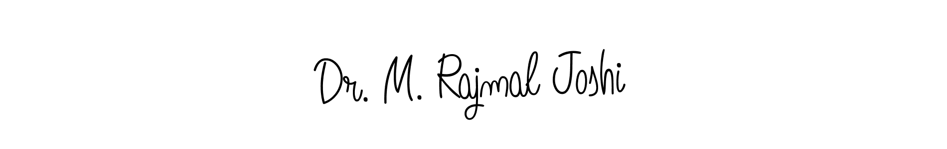 It looks lik you need a new signature style for name Dr. M. Rajmal Joshi. Design unique handwritten (Angelique-Rose-font-FFP) signature with our free signature maker in just a few clicks. Dr. M. Rajmal Joshi signature style 5 images and pictures png