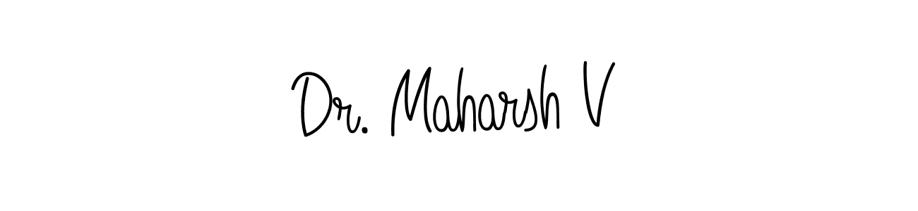 It looks lik you need a new signature style for name Dr. Maharsh V. Design unique handwritten (Angelique-Rose-font-FFP) signature with our free signature maker in just a few clicks. Dr. Maharsh V signature style 5 images and pictures png