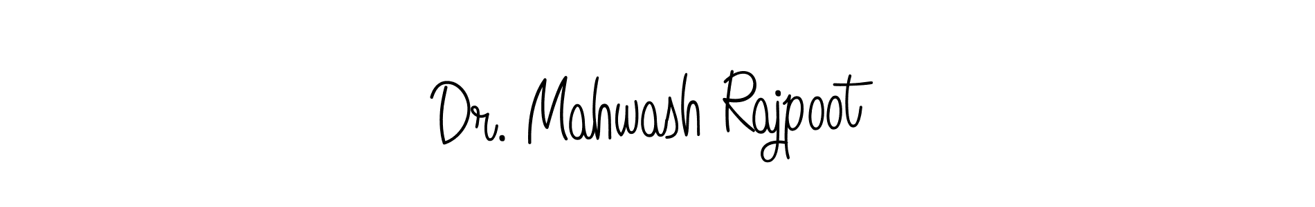 Dr. Mahwash Rajpoot stylish signature style. Best Handwritten Sign (Angelique-Rose-font-FFP) for my name. Handwritten Signature Collection Ideas for my name Dr. Mahwash Rajpoot. Dr. Mahwash Rajpoot signature style 5 images and pictures png