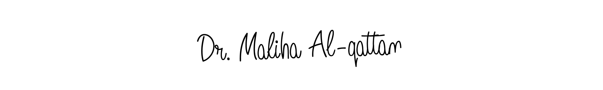 Make a beautiful signature design for name Dr. Maliha Al-qattan. With this signature (Angelique-Rose-font-FFP) style, you can create a handwritten signature for free. Dr. Maliha Al-qattan signature style 5 images and pictures png