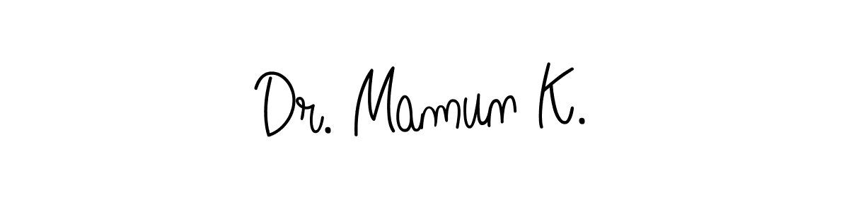 Design your own signature with our free online signature maker. With this signature software, you can create a handwritten (Angelique-Rose-font-FFP) signature for name Dr. Mamun K.. Dr. Mamun K. signature style 5 images and pictures png