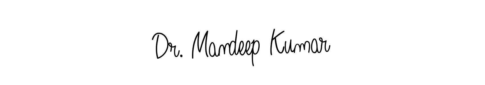 Use a signature maker to create a handwritten signature online. With this signature software, you can design (Angelique-Rose-font-FFP) your own signature for name Dr. Mandeep Kumar. Dr. Mandeep Kumar signature style 5 images and pictures png