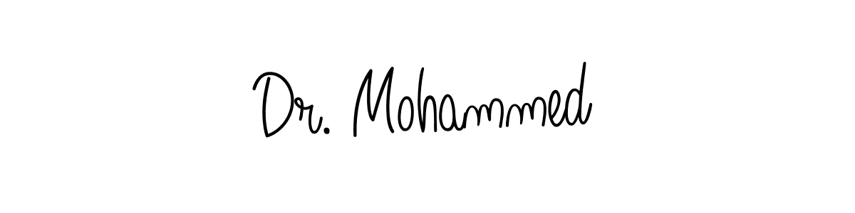 Make a beautiful signature design for name Dr. Mohammed. With this signature (Angelique-Rose-font-FFP) style, you can create a handwritten signature for free. Dr. Mohammed signature style 5 images and pictures png