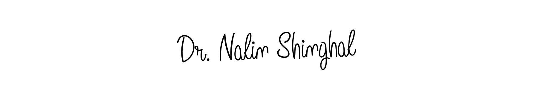 The best way (Angelique-Rose-font-FFP) to make a short signature is to pick only two or three words in your name. The name Dr. Nalin Shinghal include a total of six letters. For converting this name. Dr. Nalin Shinghal signature style 5 images and pictures png