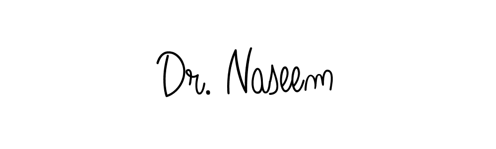 Create a beautiful signature design for name Dr. Naseem. With this signature (Angelique-Rose-font-FFP) fonts, you can make a handwritten signature for free. Dr. Naseem signature style 5 images and pictures png