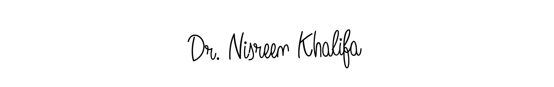 It looks lik you need a new signature style for name Dr. Nisreen Khalifa. Design unique handwritten (Angelique-Rose-font-FFP) signature with our free signature maker in just a few clicks. Dr. Nisreen Khalifa signature style 5 images and pictures png