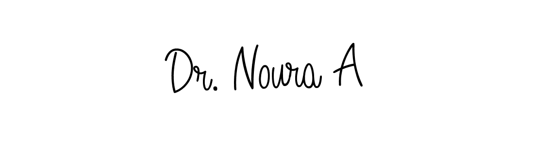 How to make Dr. Noura A name signature. Use Angelique-Rose-font-FFP style for creating short signs online. This is the latest handwritten sign. Dr. Noura A signature style 5 images and pictures png