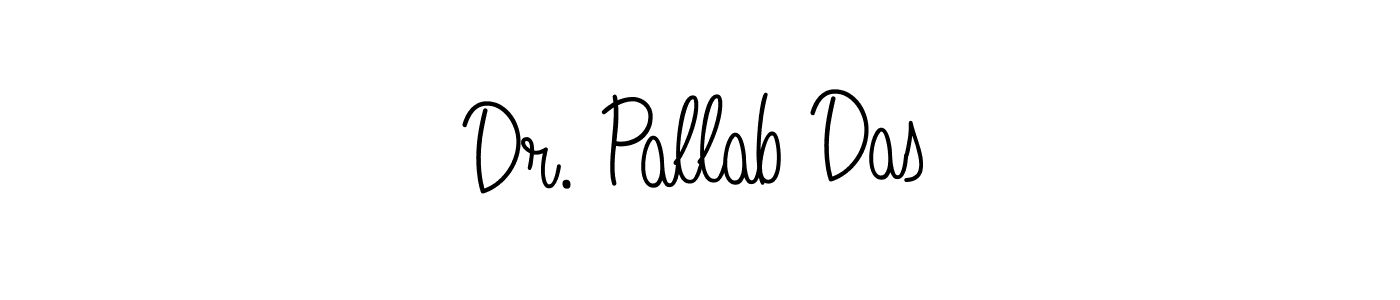 Make a beautiful signature design for name Dr. Pallab Das. With this signature (Angelique-Rose-font-FFP) style, you can create a handwritten signature for free. Dr. Pallab Das signature style 5 images and pictures png