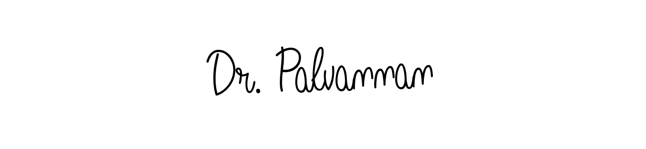 You should practise on your own different ways (Angelique-Rose-font-FFP) to write your name (Dr. Palvannan) in signature. don't let someone else do it for you. Dr. Palvannan signature style 5 images and pictures png