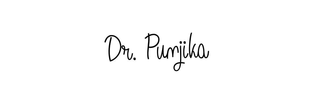 Dr. Punjika stylish signature style. Best Handwritten Sign (Angelique-Rose-font-FFP) for my name. Handwritten Signature Collection Ideas for my name Dr. Punjika. Dr. Punjika signature style 5 images and pictures png