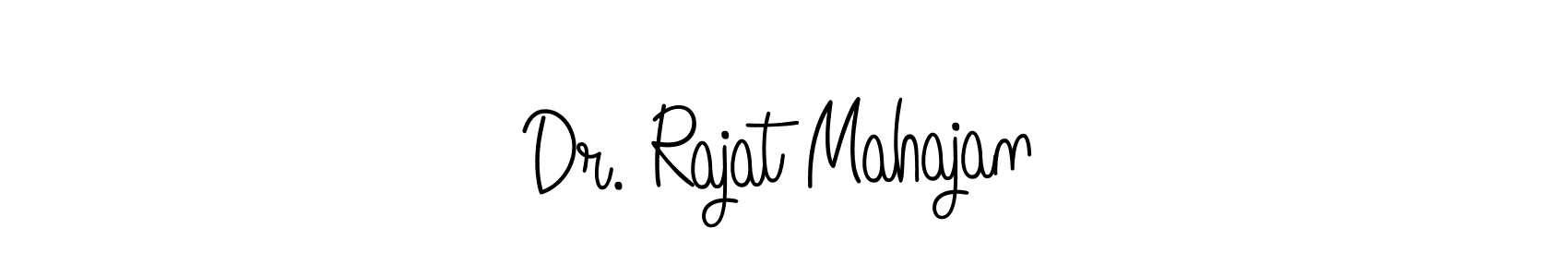 The best way (Angelique-Rose-font-FFP) to make a short signature is to pick only two or three words in your name. The name Dr. Rajat Mahajan include a total of six letters. For converting this name. Dr. Rajat Mahajan signature style 5 images and pictures png