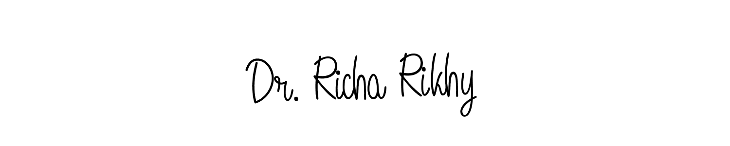 This is the best signature style for the Dr. Richa Rikhy name. Also you like these signature font (Angelique-Rose-font-FFP). Mix name signature. Dr. Richa Rikhy signature style 5 images and pictures png