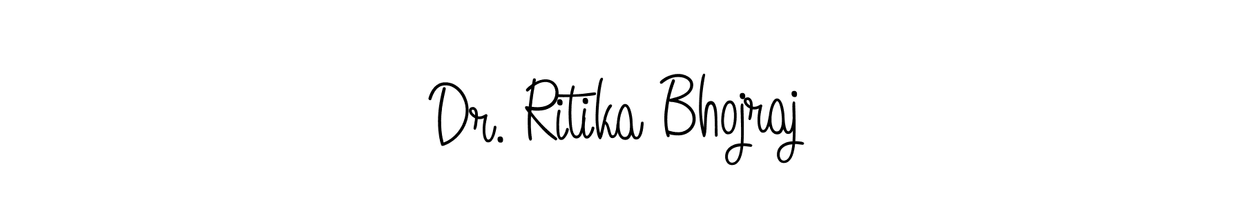 Create a beautiful signature design for name Dr. Ritika Bhojraj. With this signature (Angelique-Rose-font-FFP) fonts, you can make a handwritten signature for free. Dr. Ritika Bhojraj signature style 5 images and pictures png