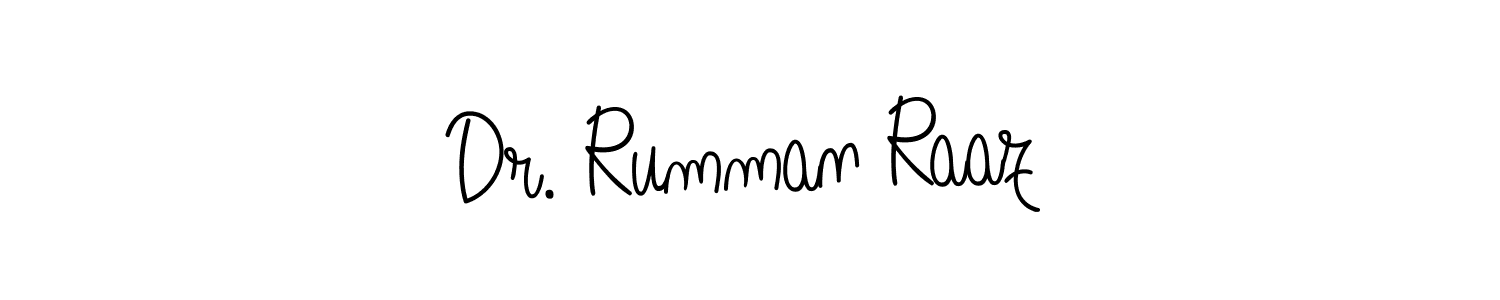 Also You can easily find your signature by using the search form. We will create Dr. Rumman Raaz name handwritten signature images for you free of cost using Angelique-Rose-font-FFP sign style. Dr. Rumman Raaz signature style 5 images and pictures png