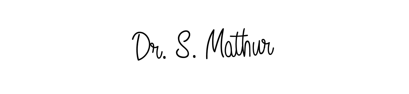 if you are searching for the best signature style for your name Dr. S. Mathur. so please give up your signature search. here we have designed multiple signature styles  using Angelique-Rose-font-FFP. Dr. S. Mathur signature style 5 images and pictures png