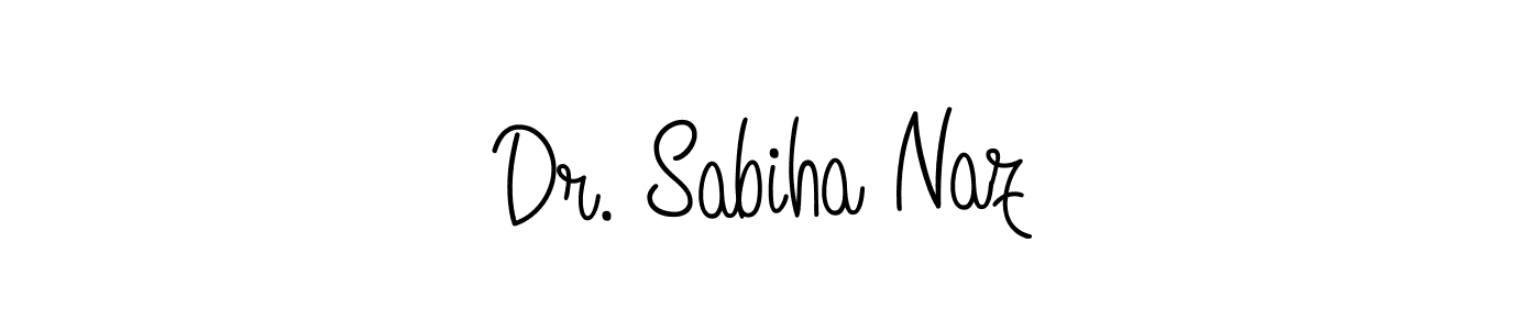 Make a short Dr. Sabiha Naz signature style. Manage your documents anywhere anytime using Angelique-Rose-font-FFP. Create and add eSignatures, submit forms, share and send files easily. Dr. Sabiha Naz signature style 5 images and pictures png