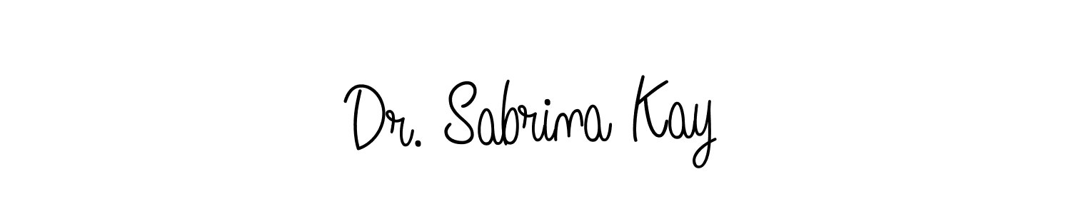 Use a signature maker to create a handwritten signature online. With this signature software, you can design (Angelique-Rose-font-FFP) your own signature for name Dr. Sabrina Kay. Dr. Sabrina Kay signature style 5 images and pictures png