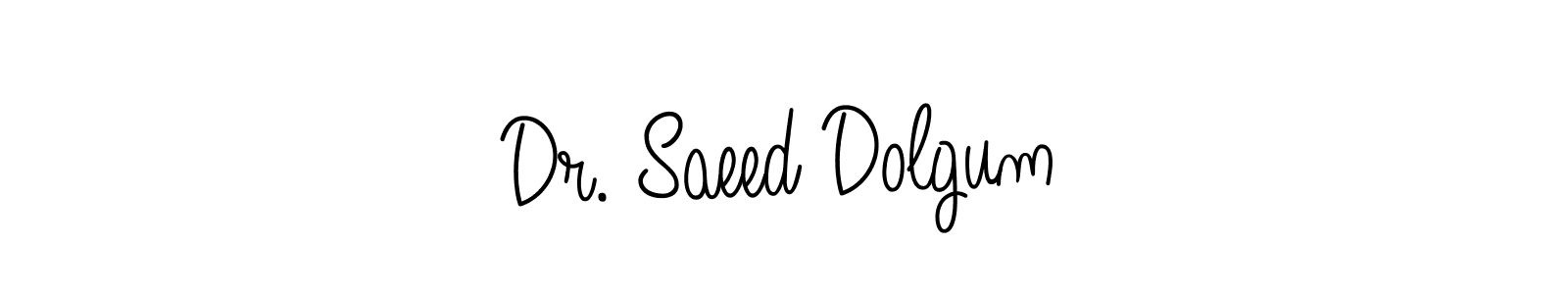 How to make Dr. Saeed Dolgum name signature. Use Angelique-Rose-font-FFP style for creating short signs online. This is the latest handwritten sign. Dr. Saeed Dolgum signature style 5 images and pictures png