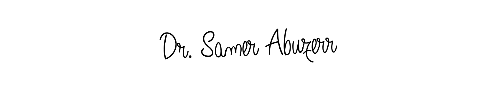 Create a beautiful signature design for name Dr. Samer Abuzerr. With this signature (Angelique-Rose-font-FFP) fonts, you can make a handwritten signature for free. Dr. Samer Abuzerr signature style 5 images and pictures png