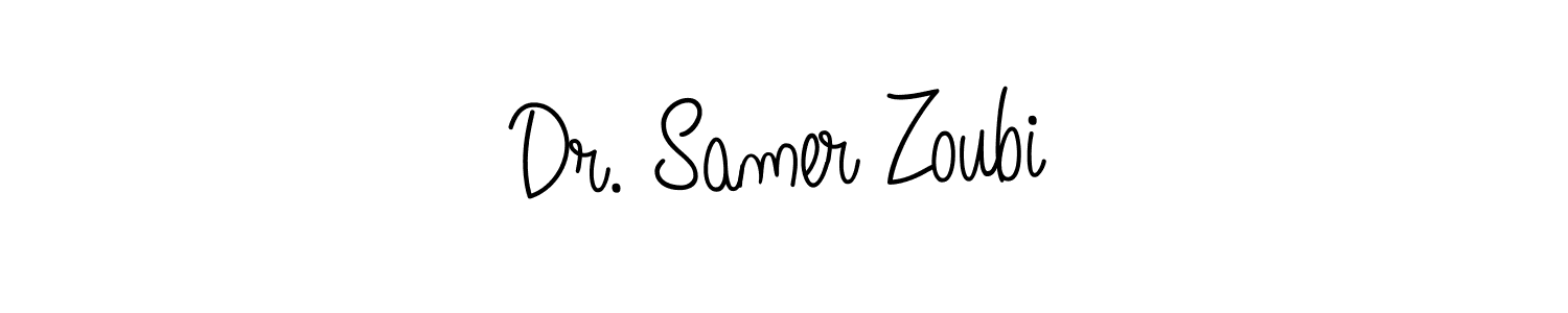 Make a beautiful signature design for name Dr. Samer Zoubi. With this signature (Angelique-Rose-font-FFP) style, you can create a handwritten signature for free. Dr. Samer Zoubi signature style 5 images and pictures png