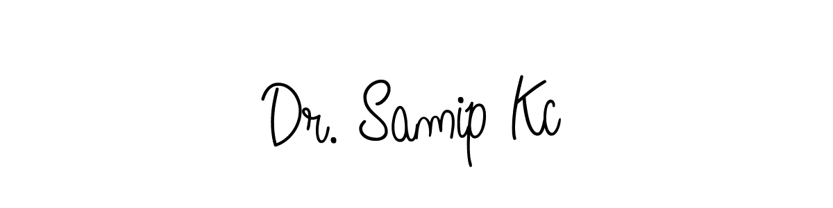 The best way (Angelique-Rose-font-FFP) to make a short signature is to pick only two or three words in your name. The name Dr. Samip Kc include a total of six letters. For converting this name. Dr. Samip Kc signature style 5 images and pictures png