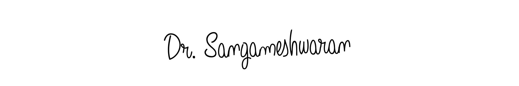 Use a signature maker to create a handwritten signature online. With this signature software, you can design (Angelique-Rose-font-FFP) your own signature for name Dr. Sangameshwaran. Dr. Sangameshwaran signature style 5 images and pictures png
