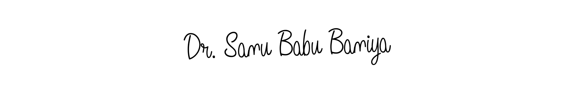 Dr. Sanu Babu Baniya stylish signature style. Best Handwritten Sign (Angelique-Rose-font-FFP) for my name. Handwritten Signature Collection Ideas for my name Dr. Sanu Babu Baniya. Dr. Sanu Babu Baniya signature style 5 images and pictures png
