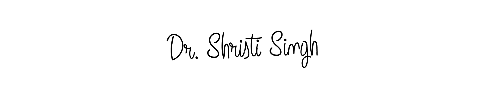 The best way (Angelique-Rose-font-FFP) to make a short signature is to pick only two or three words in your name. The name Dr. Shristi Singh include a total of six letters. For converting this name. Dr. Shristi Singh signature style 5 images and pictures png