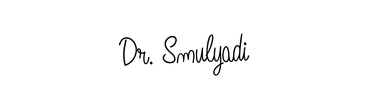 Design your own signature with our free online signature maker. With this signature software, you can create a handwritten (Angelique-Rose-font-FFP) signature for name Dr. Smulyadi. Dr. Smulyadi signature style 5 images and pictures png