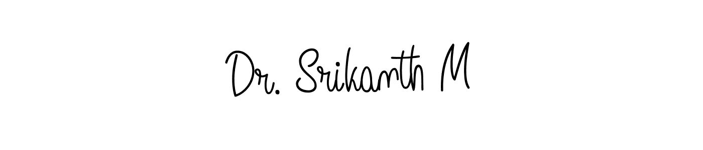 Design your own signature with our free online signature maker. With this signature software, you can create a handwritten (Angelique-Rose-font-FFP) signature for name Dr. Srikanth M. Dr. Srikanth M signature style 5 images and pictures png