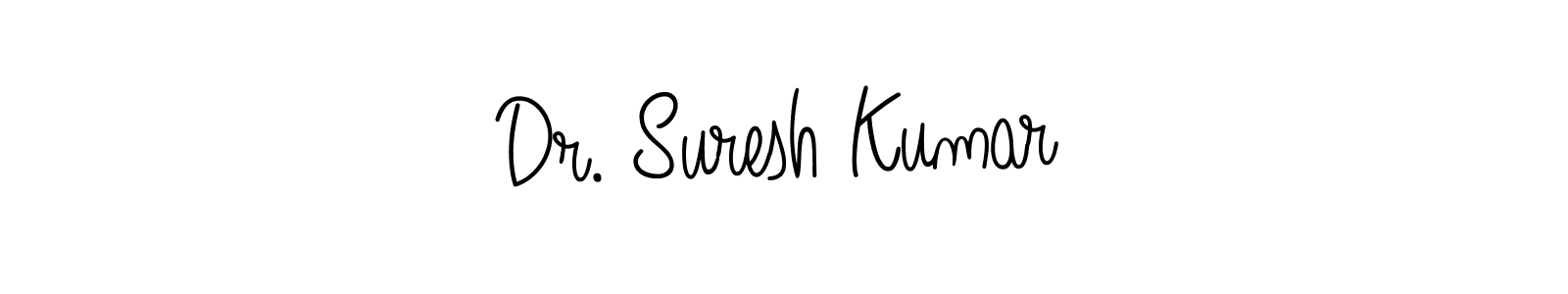 The best way (Angelique-Rose-font-FFP) to make a short signature is to pick only two or three words in your name. The name Dr. Suresh Kumar include a total of six letters. For converting this name. Dr. Suresh Kumar signature style 5 images and pictures png