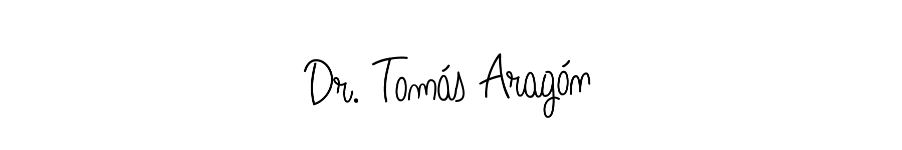 The best way (Angelique-Rose-font-FFP) to make a short signature is to pick only two or three words in your name. The name Dr. Tomás Aragón include a total of six letters. For converting this name. Dr. Tomás Aragón signature style 5 images and pictures png