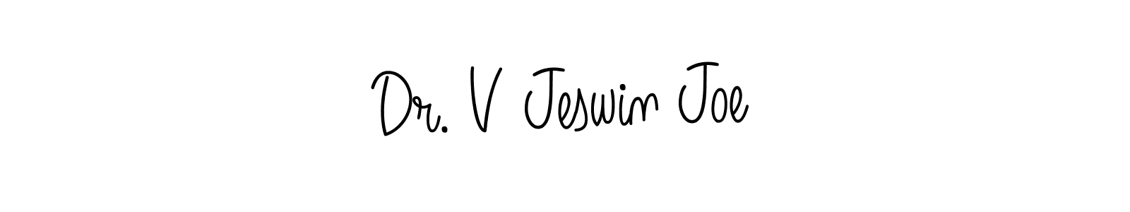 How to Draw Dr. V Jeswin Joe signature style? Angelique-Rose-font-FFP is a latest design signature styles for name Dr. V Jeswin Joe. Dr. V Jeswin Joe signature style 5 images and pictures png