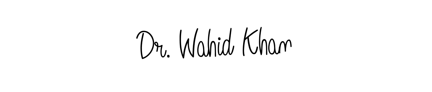 Use a signature maker to create a handwritten signature online. With this signature software, you can design (Angelique-Rose-font-FFP) your own signature for name Dr. Wahid Khan. Dr. Wahid Khan signature style 5 images and pictures png
