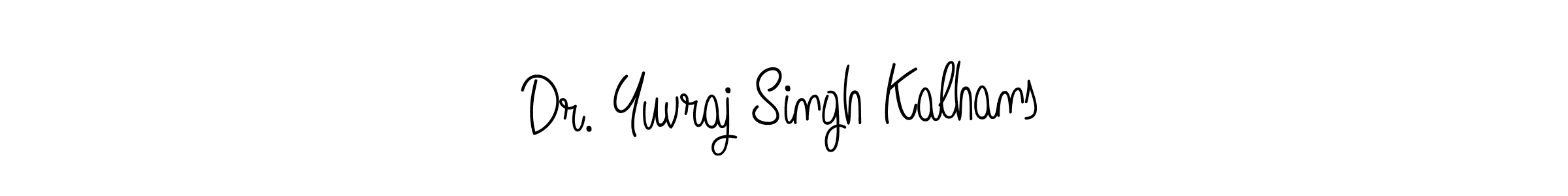 Dr. Yuvraj Singh Kalhans stylish signature style. Best Handwritten Sign (Angelique-Rose-font-FFP) for my name. Handwritten Signature Collection Ideas for my name Dr. Yuvraj Singh Kalhans. Dr. Yuvraj Singh Kalhans signature style 5 images and pictures png