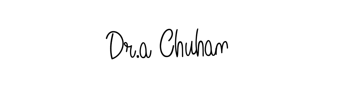 The best way (Angelique-Rose-font-FFP) to make a short signature is to pick only two or three words in your name. The name Dr.a Chuhan include a total of six letters. For converting this name. Dr.a Chuhan signature style 5 images and pictures png