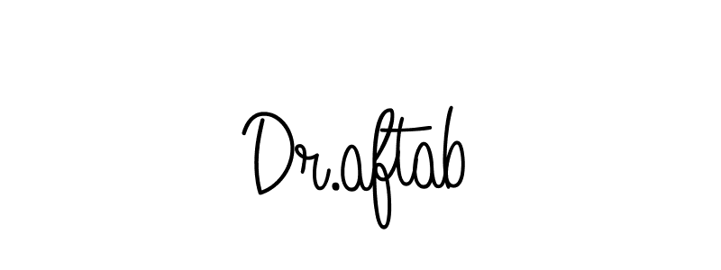 Use a signature maker to create a handwritten signature online. With this signature software, you can design (Angelique-Rose-font-FFP) your own signature for name Dr.aftab. Dr.aftab signature style 5 images and pictures png