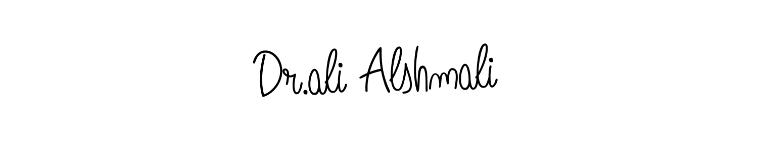 The best way (Angelique-Rose-font-FFP) to make a short signature is to pick only two or three words in your name. The name Dr.ali Alshmali include a total of six letters. For converting this name. Dr.ali Alshmali signature style 5 images and pictures png