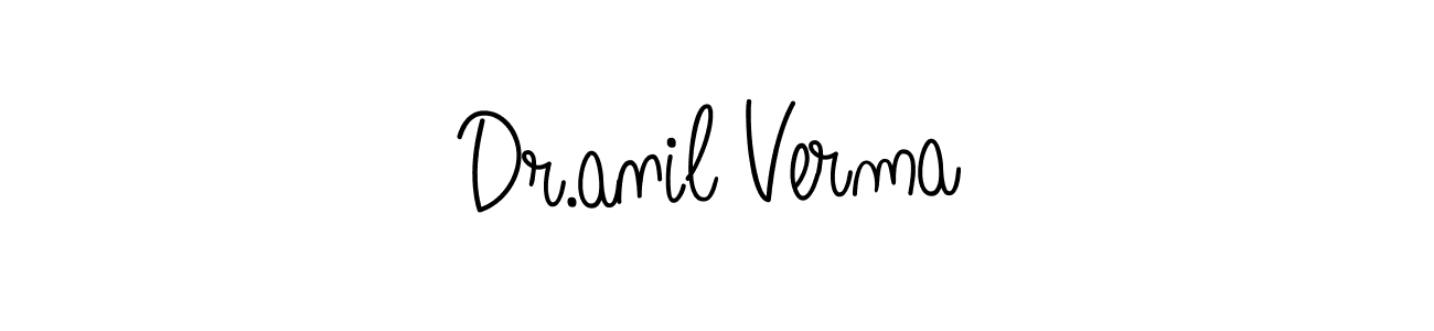 Use a signature maker to create a handwritten signature online. With this signature software, you can design (Angelique-Rose-font-FFP) your own signature for name Dr.anil Verma. Dr.anil Verma signature style 5 images and pictures png