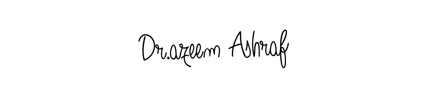 Make a beautiful signature design for name Dr.azeem Ashraf. With this signature (Angelique-Rose-font-FFP) style, you can create a handwritten signature for free. Dr.azeem Ashraf signature style 5 images and pictures png